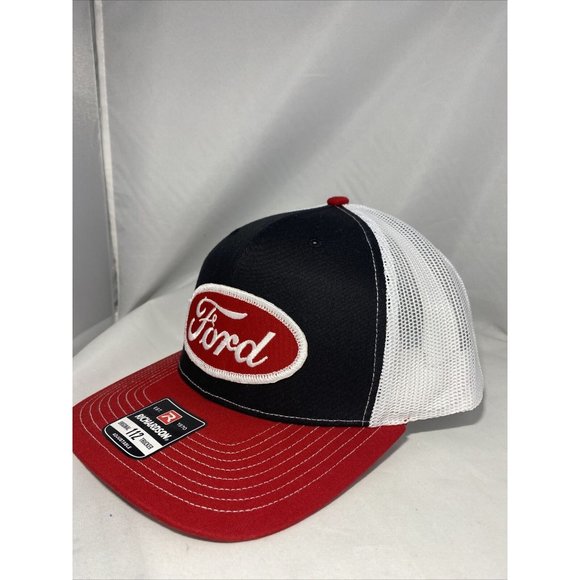 Ford Hat, Ford Vintage Trucker Hat, Ford Logo Patch on Mid-Crown Richard… - Picture 3 of 5